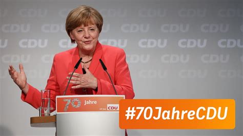 70jahrecdu Die Rede Von Angela Merkel Youtube