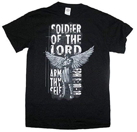 christian soldier of the lord ephesians 6 10 18 adult tee shirt black trenz shirt company