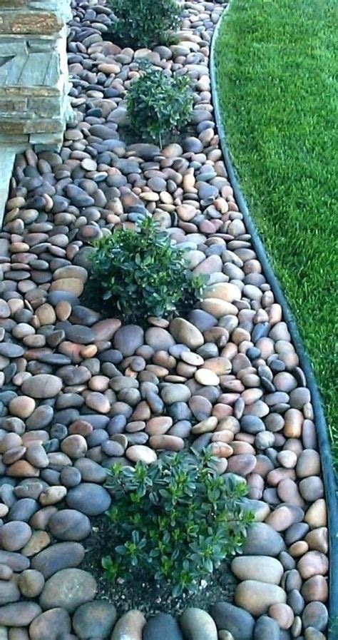Rocks have many creative uses, as décor or paper weights! river rock bed river rock garden edging ideas river rock ...