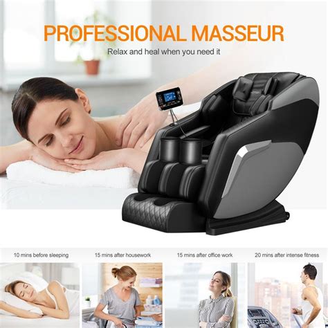 Buy Homasa Lcd Touch Screen Full Body Massage Chair Zero Gravity Recliner Mydeal