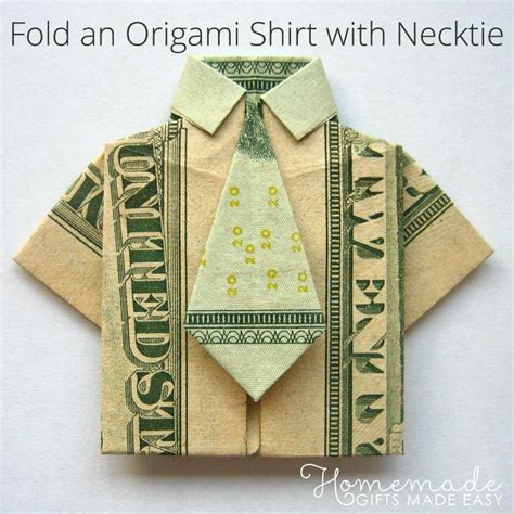Money Origami Shirt And Tie Folding Instructions Origami Shirt
