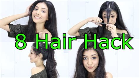8 Hair Hacks And Hairstyles Hacks Youtube
