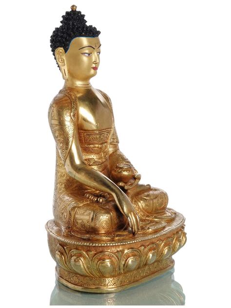 Shakyamuni Akshobhya Statue Vergoldet 32 Cm Premiumqualität Kaufen