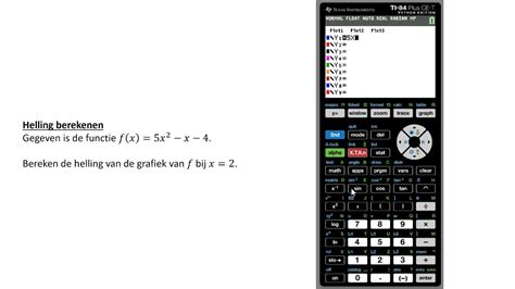 Bereken Dy Dx Met Je Casio Grafische Rekenmachine