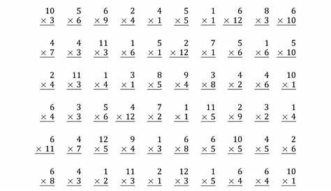 multiplication for 4th graders worksheet