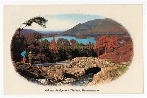 Cumbria Ashness Bridge And Skiddaw Derwentwater Circa 1960s Postcard