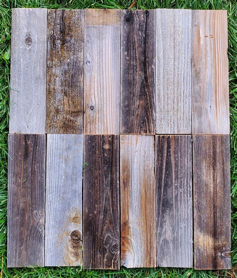 12 Reclaimed Wood Boardsrustic Barn Wood Style Boardssalvage Etsy