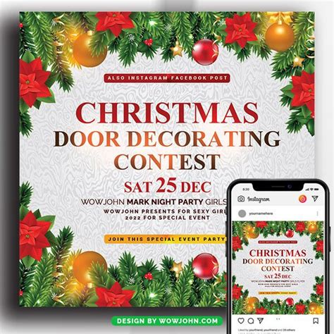 Door Decorating Contest Flyer Template Psd Design Free Psd Templates