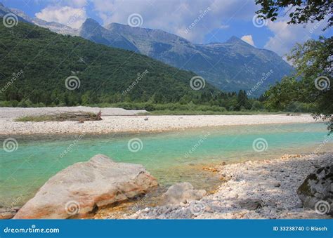 Soca River Landscape Julian Alps Slovenia Stock Photo Image Of