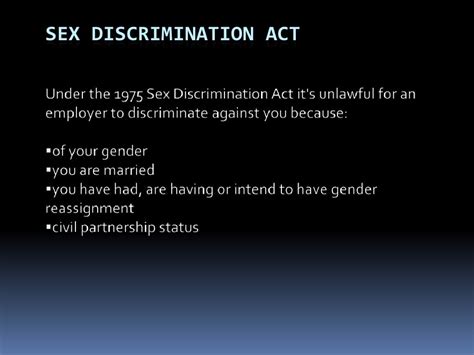 Sex Discrimination Act