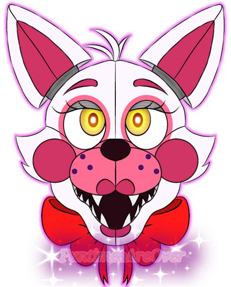 How To Draw Funtime Foxy Face Once You Re Done With The Frontal Part Of