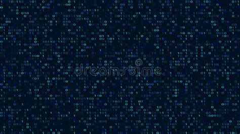 Abstract Binary Code Blue Bg Cyberspace And Network Stock Vector