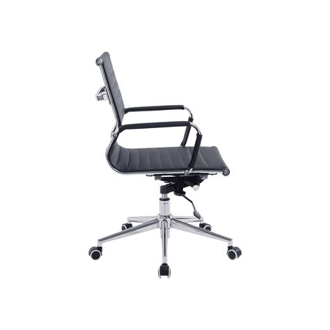 Aura Contemporary Medium Back Bonded Leather Executive Office Chairs