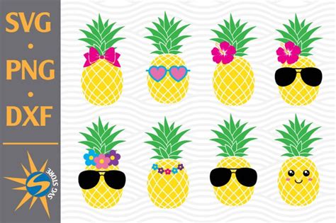 Pineapple Cute Pineapple Svg Png Dxf Digital Files Buy T Shirt Designs