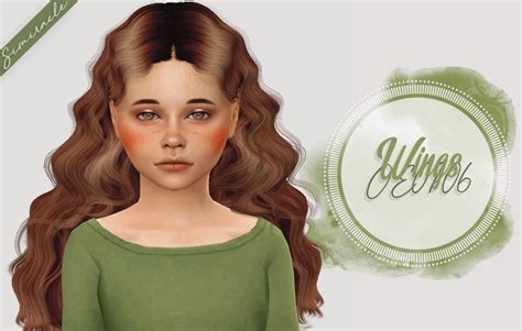 Simiracle Wings Oe0106 Hair Retextured Kids Version ~ Sims 4 Hairs
