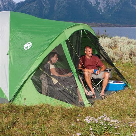 Coleman Dome Tent With Screen Room Evanston Camping Tent With Screened In Porch Bsa Soar