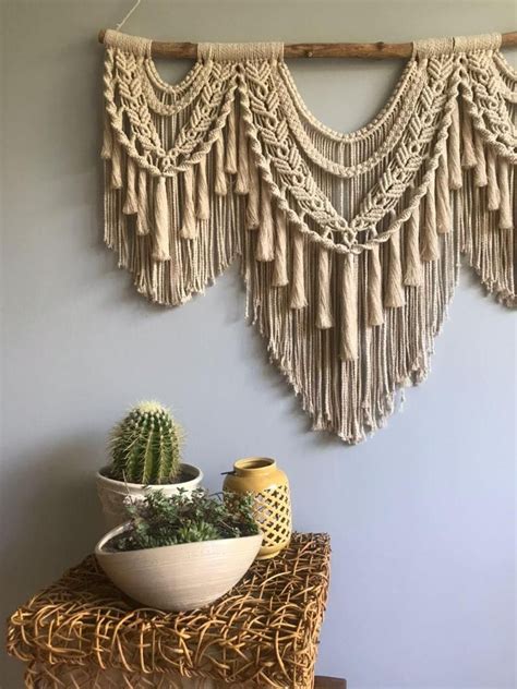 Large Macrame Backdrop Macrame Wall Hanging With Tassels Etsy Macrame Arch Macrame Backdrop