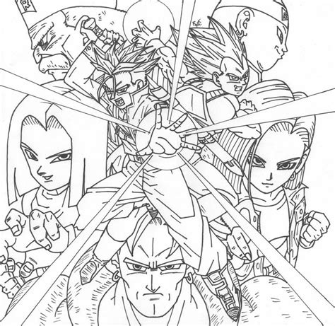Dragon ball super coloring page with few details for kids : Dragon Ball Coloring Pages Deviantart - Coloring Home