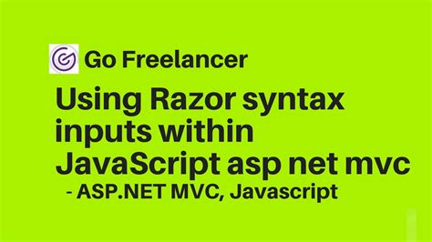 Using Razor Syntax Inputs Within JavaScript Asp Net Mvc YouTube