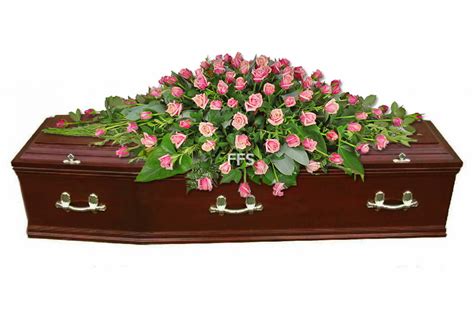 Pink Rose Casket Cover The Funeral Flower Shop