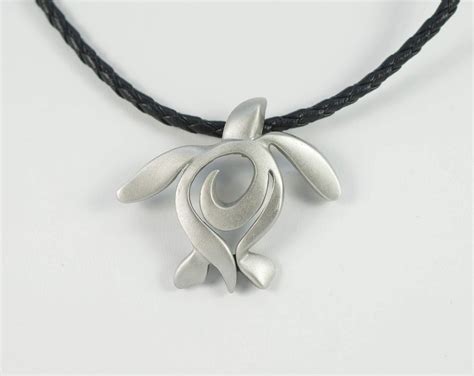 Sea Turtle Necklace Pewter Pendant Sea Turtle Gift For Women Honu