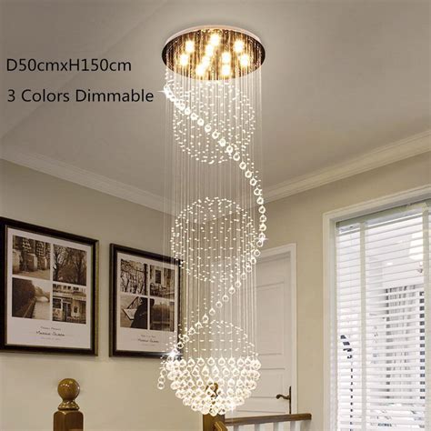 Double Staircase Chandelier LED E27 Villa Building Indoor Ceiling