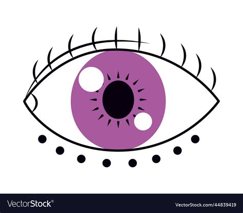 Purple Eye Icon Royalty Free Vector Image Vectorstock
