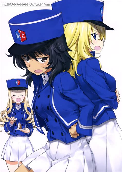 Andou Oshida And Marie Girls Und Panzer Drawn By Kurashimatomoyasu