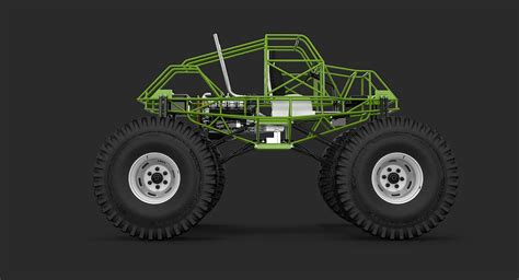 Monster Truck Chassis 3d Model 199 3ds Fbx Max Free3d