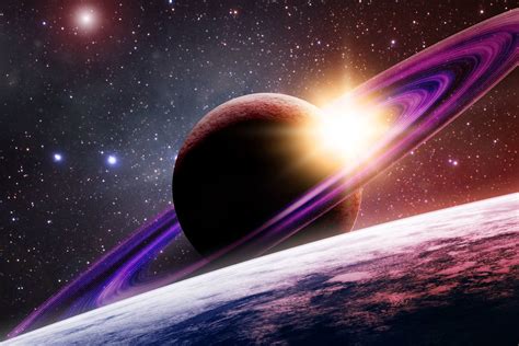 Outer Space Themed Wallpaper Murals Hovia Space Art Planets Saturn