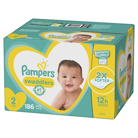 Diapers Size 2 186 Count Pampers Swaddlers Disposable Baby Diapers