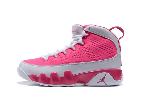 Womens Air Jordan 9 Gs Peach Pinkwhite Basketball Shoes
