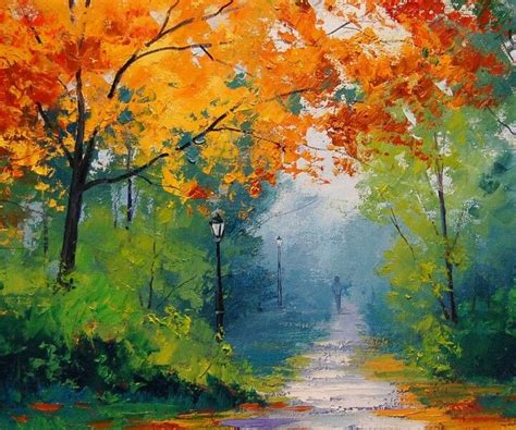 Fall Starting Autumn Painting Colorful Art Painting