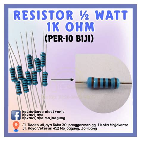 Jual 10pcs Resistor 12 Watt 1k Ohm 12watt 1k Ohm R 12 Watt 1kohm
