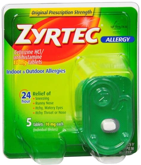 Zyrtec Allergy 10 Mg Tablets 5 Ea Pack Of 3