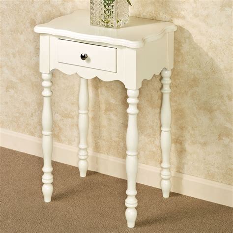 Fiana Ivory Accent Table With Drawer