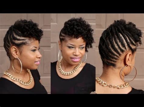 Styles for curly hair should always supplement your hair's original curl pattern. Curly BRAIDED UPDO on NATURAL HAIR - YouTube