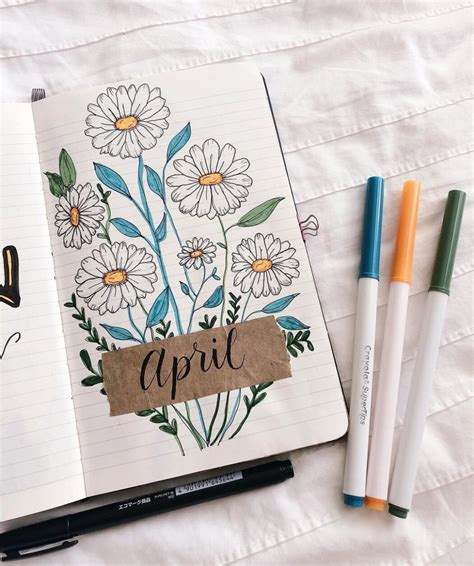 50 Best April Bullet Journal Covers To Try Free Printables