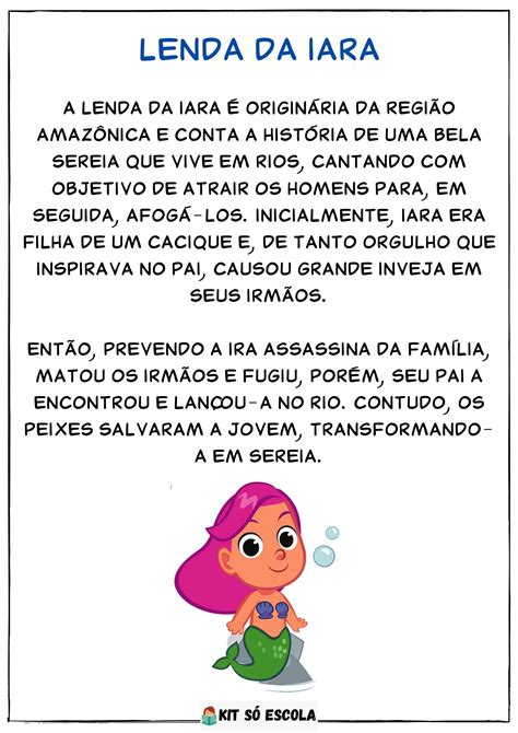 Textos Para Imprimir Personagens Do Folclore Brasileiro Mitos E