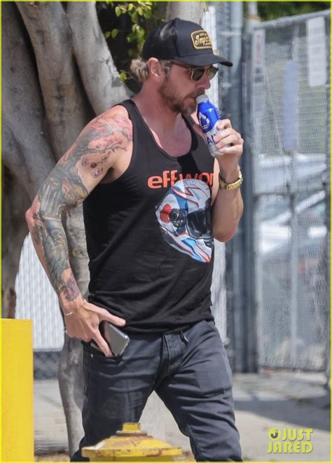 Dax Shepard Shows Off Tattooed Muscles While Out Running Errands In L A