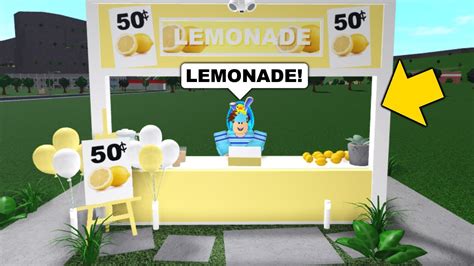 I Started My Own Lemonade Stand In Bloxburg And Became Rich Youtube