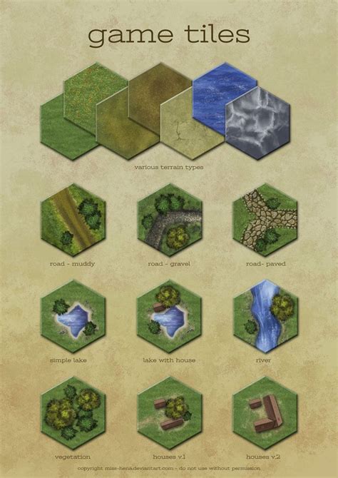 Board Game Tile Set By Miss Hena Dungeon Tiles Dungeon Maps Hex Tile