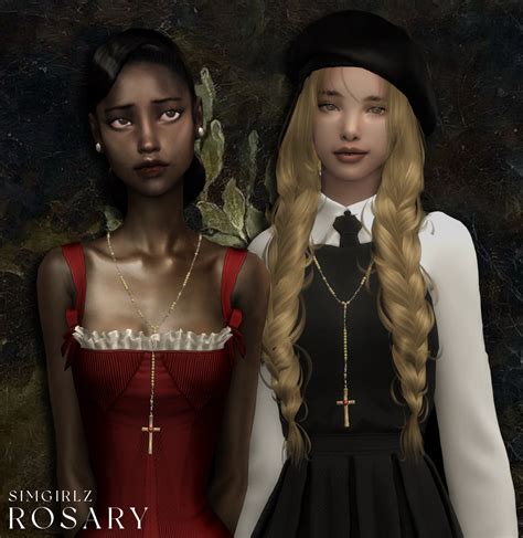 Simgirlz ♱ Rosary Necklace ♱ 9 Swatches Necklace