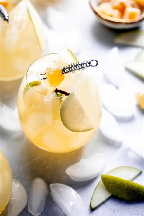 Sparkling Ginger Pear Cocktails Platings Pairings
