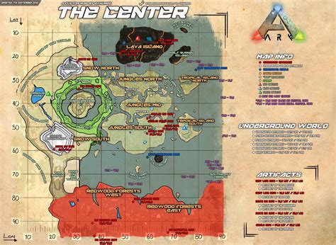 Ark Survival Evolved The Center Map Caves Locations Map Coordinates My Xxx Hot Girl