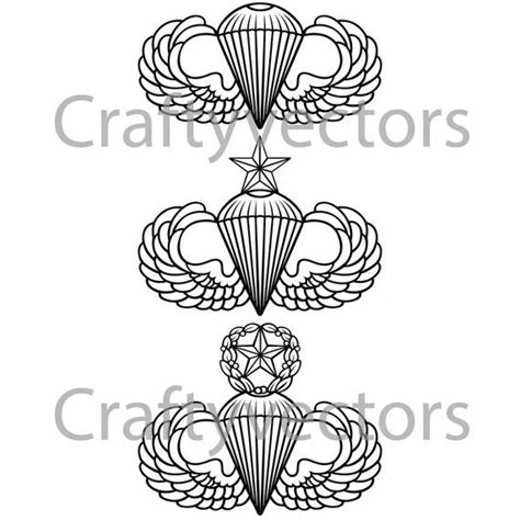 Us Army Rigger Badge Vector Files Dxf Eps Svg Ai Crv Digital Art