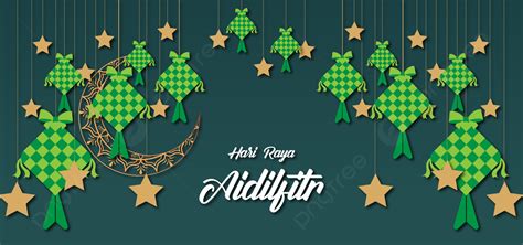 Selamat Hari Raya Aidilfitri Vector Colorful Celebration Background