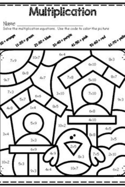Multiplication Coloring Sheet 4th Grade Factors Sustainable City News