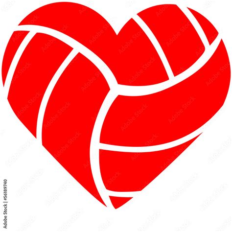 Volleyball Heart Stock Illustration Adobe Stock