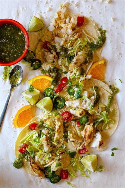 Tequila Lime Fish Tacos With Cod Recipe Grilled Vegetable Recipes